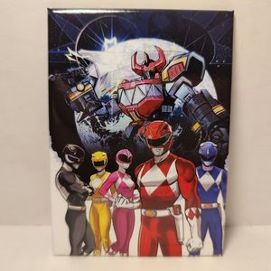 Power Rangers Group Fridge Magnet Official Retro TV Show Collectible Home Decor